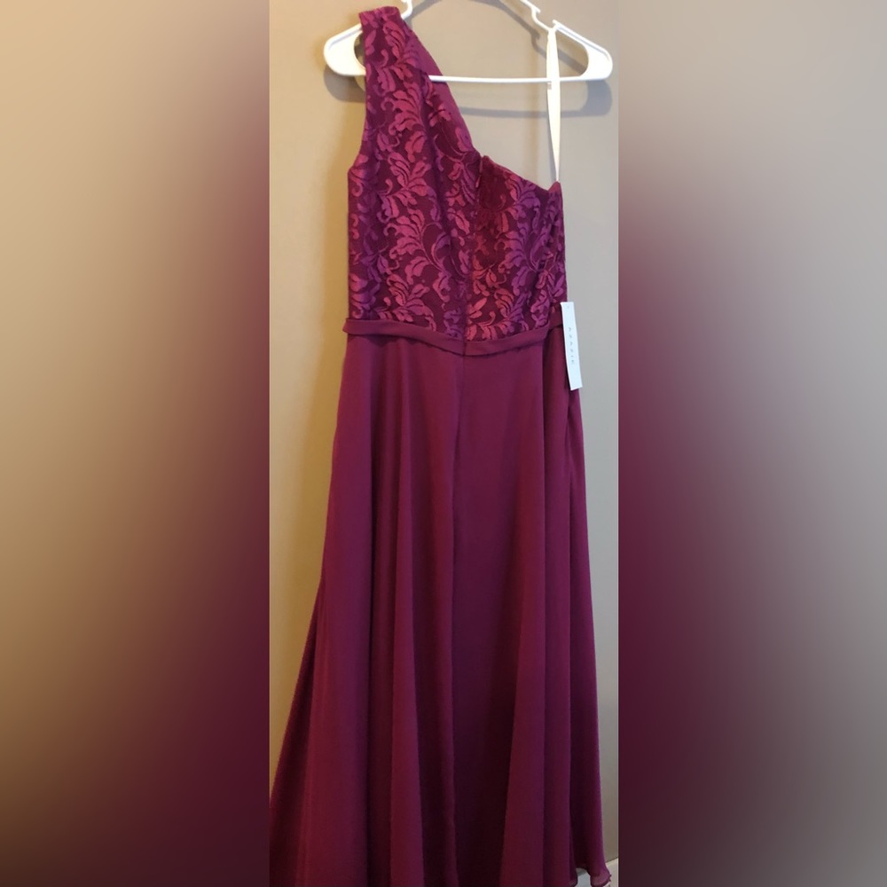 Azazie One-Shoulder Purple Prom Dress - Picture 3 of 3